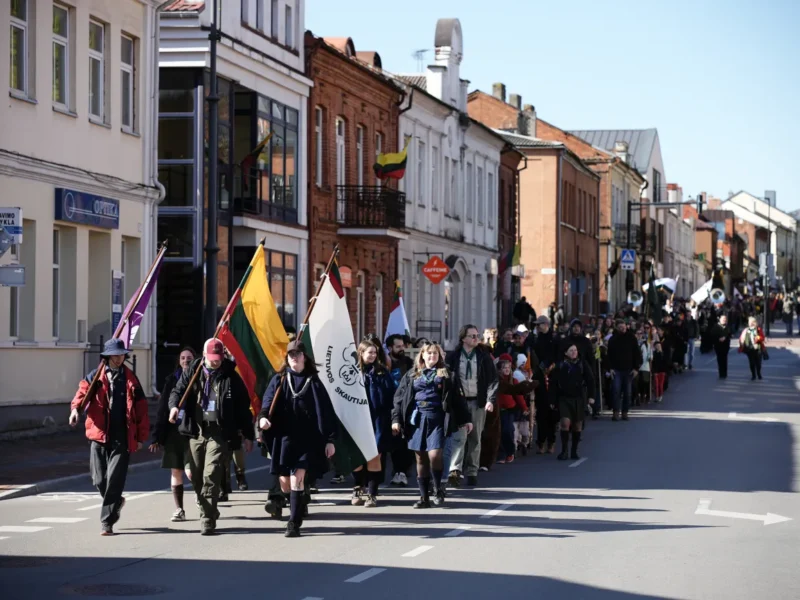Skautų pavasario šventė Telšiuose - Kap skauta Jorgi meška ožaugėna. 2025 04 26 diena.