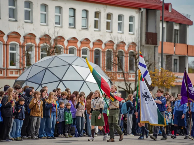 Jurginės aukštaitijoje - kasmetinė skautų pavasario šventė 2026 balandžio 25 vyko Panevėžyje